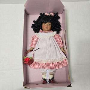 Disney Black-Haired Doll in Red and White Dress